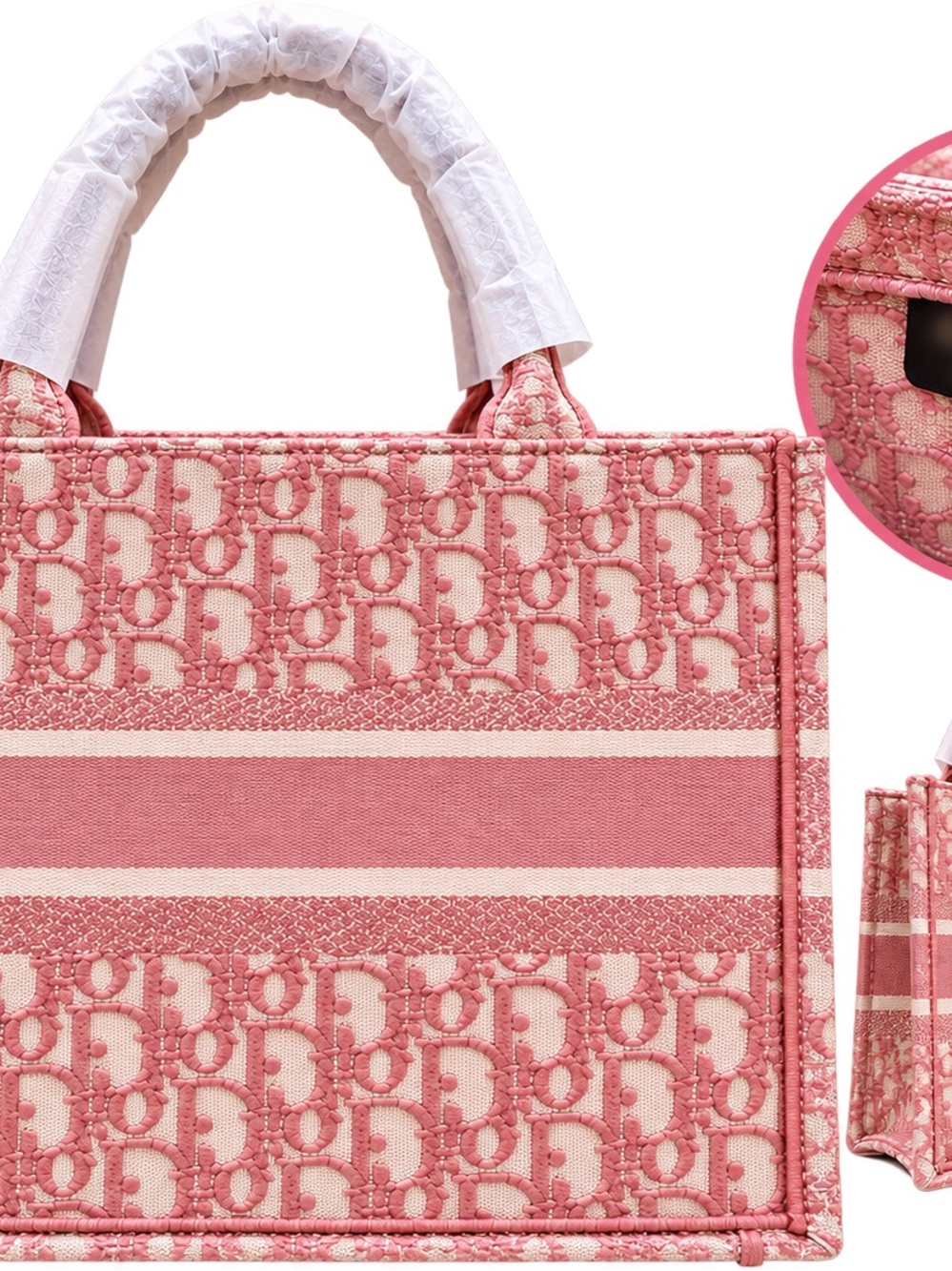 Pink Monogram Tote Bag